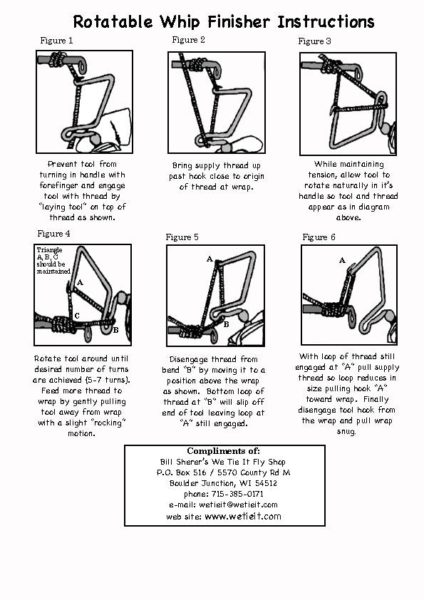 Rotary Whip Finisher Instructions